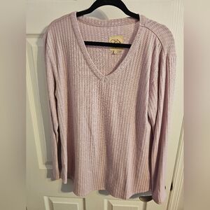 Chaser Light Purple Textured Knit Top